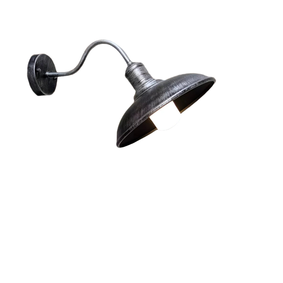 Hugbel – Industriële Gooseneck Buitenlamp