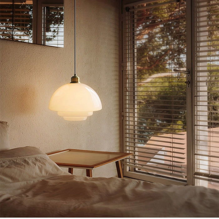 HaloGlo – Stijlvolle Witte Glazen Hanglamp