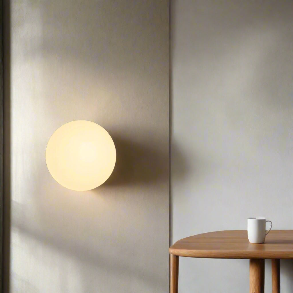 Dioscuri – Minimalistische Ronde Glas Wandlamp