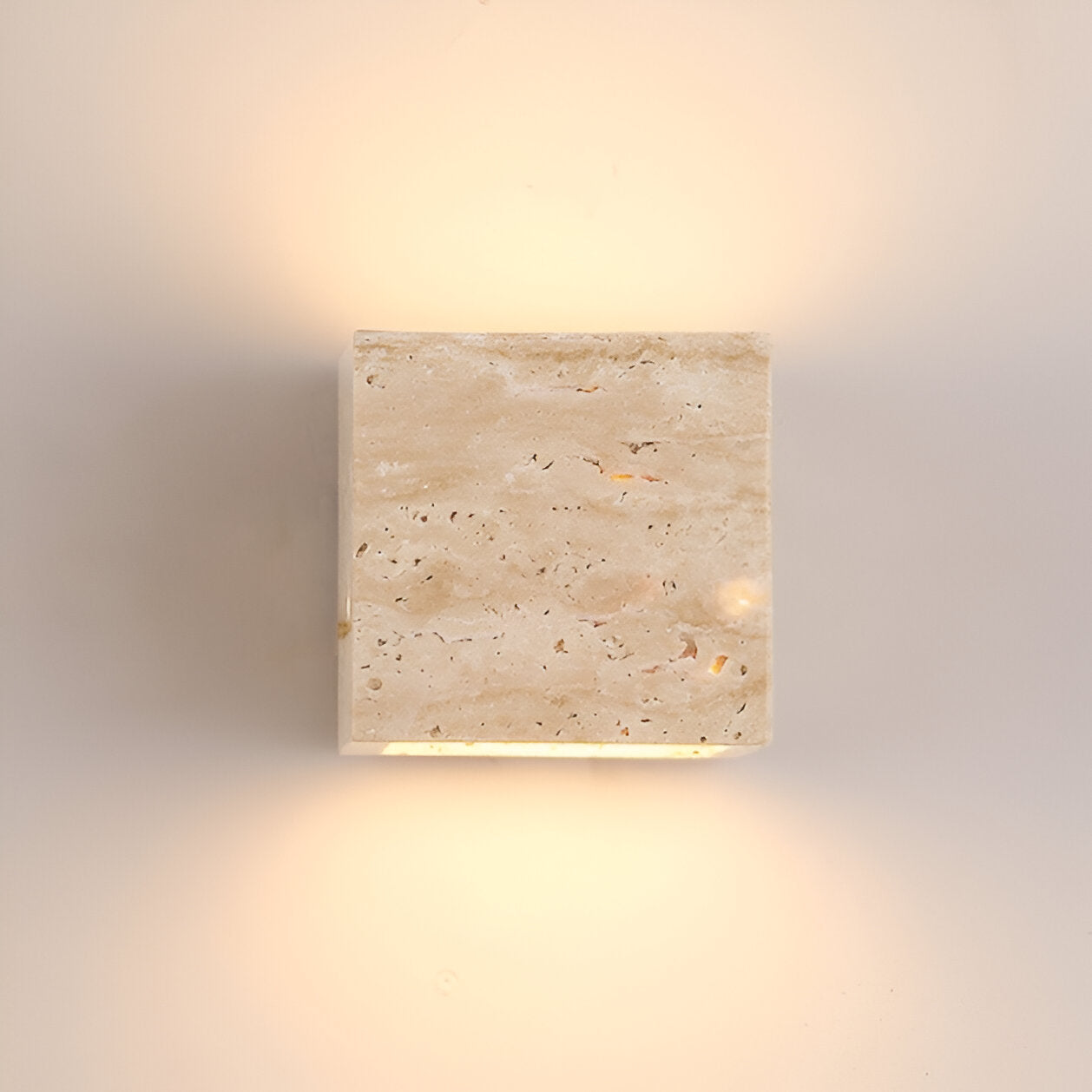 Veyra – Travertin Minimalistische Buiten LED Wandlamp