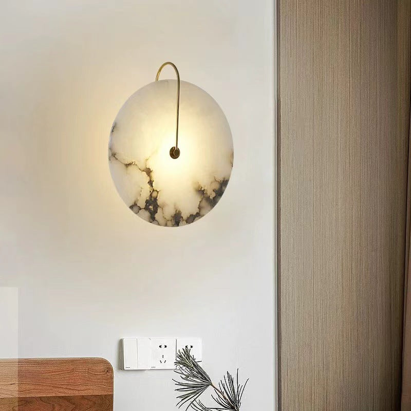Selene – Natuursteen Alabaster Marmer Minimalistische Wandlamp