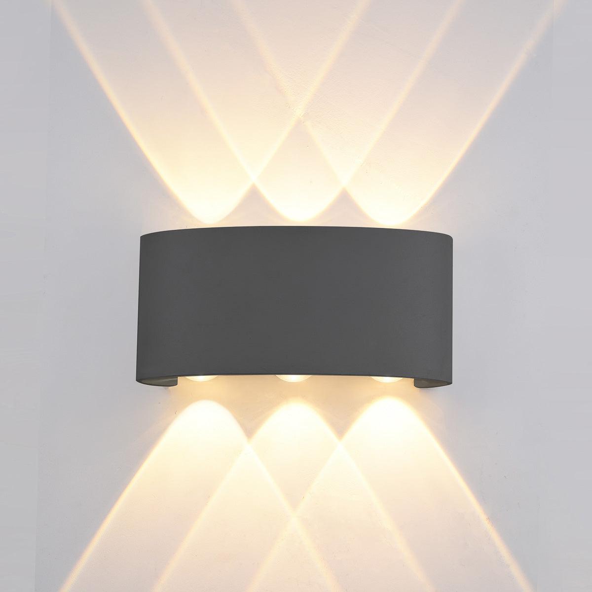 Scentora - Moderne Zwarte Buitenwandlamp 6W Voor Sfeervolle Verlichting