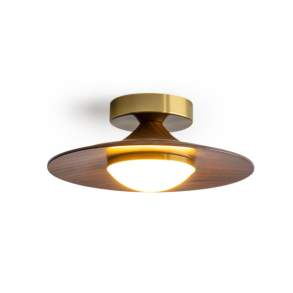 Illuvia - Strakke Plafondlamp Met Metalen Frame - Ronde Vorm