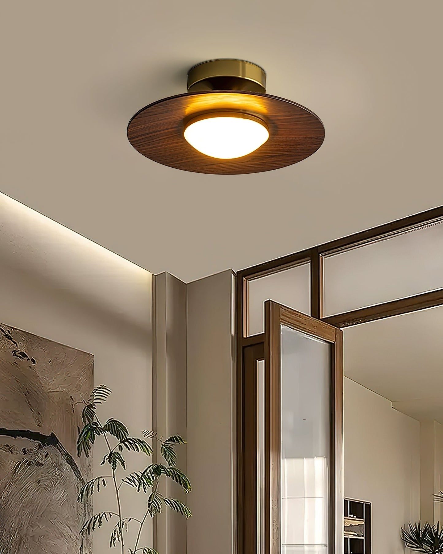 Illuvia - Strakke Plafondlamp Met Metalen Frame - Ronde Vorm