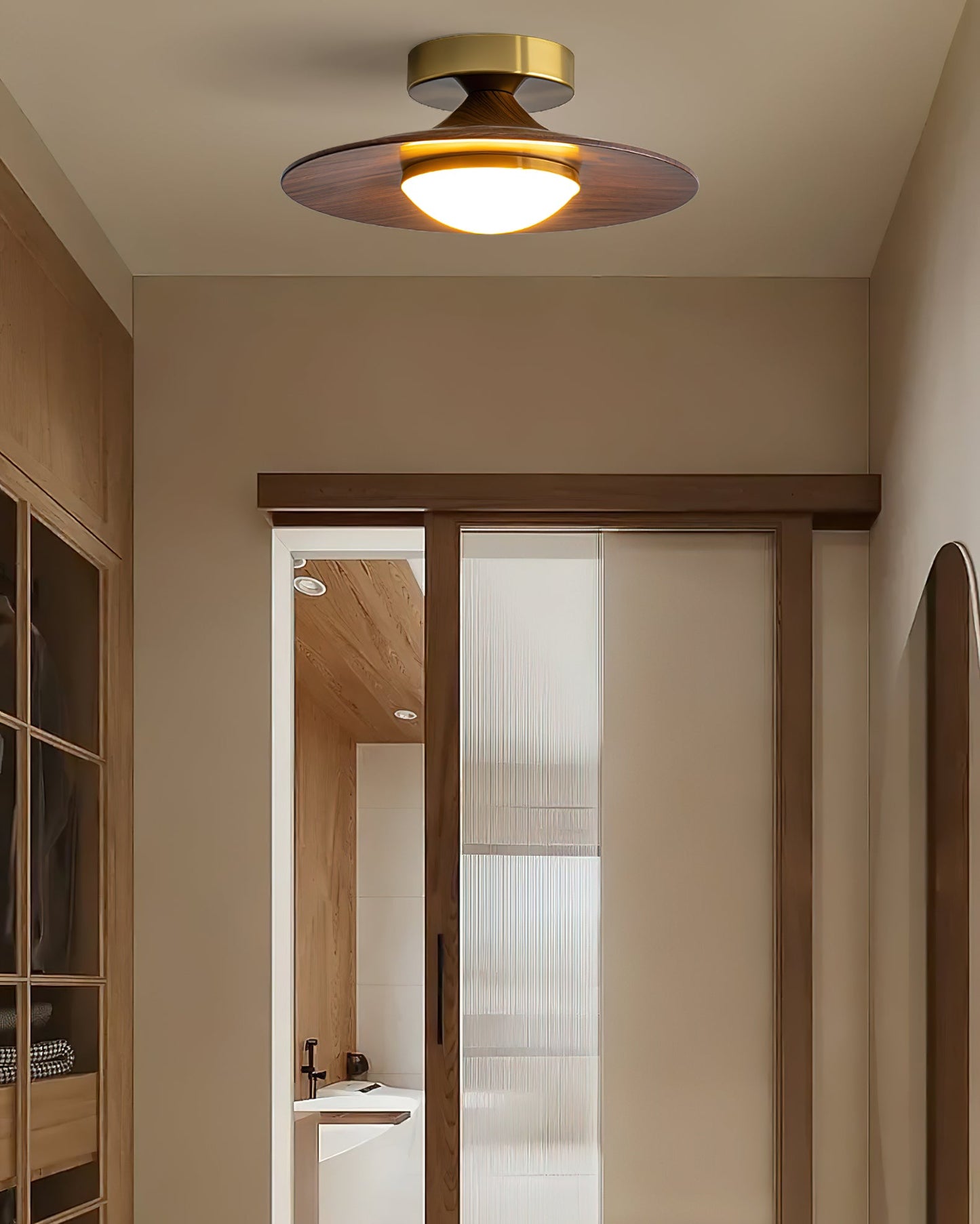 Illuvia - Strakke Plafondlamp Met Metalen Frame - Ronde Vorm