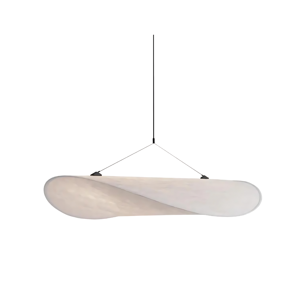 Kaze – Japandi Zijde Hanglamp & Plafondlamp (Dimbaar in Drie Kleuren, Modern Design)