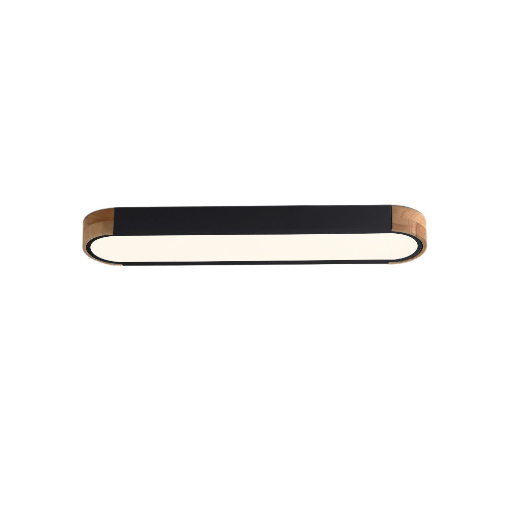 Elora – Ovale LED Plafondlamp Met Houten Accent