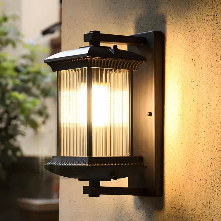 Glowlith - Klassieke Duurzame Buitenmuurlamp Met Mat Zwarte Afwerking