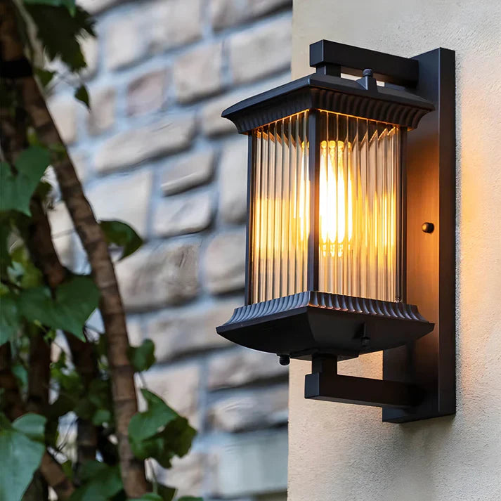Glowlith - Klassieke Duurzame Buitenmuurlamp Met Mat Zwarte Afwerking