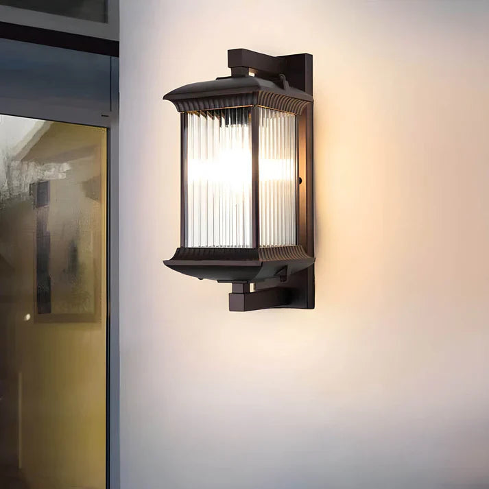 Glowlith - Klassieke Duurzame Buitenmuurlamp Met Mat Zwarte Afwerking
