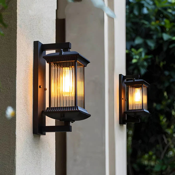 Glowlith - Klassieke Duurzame Buitenmuurlamp Met Mat Zwarte Afwerking
