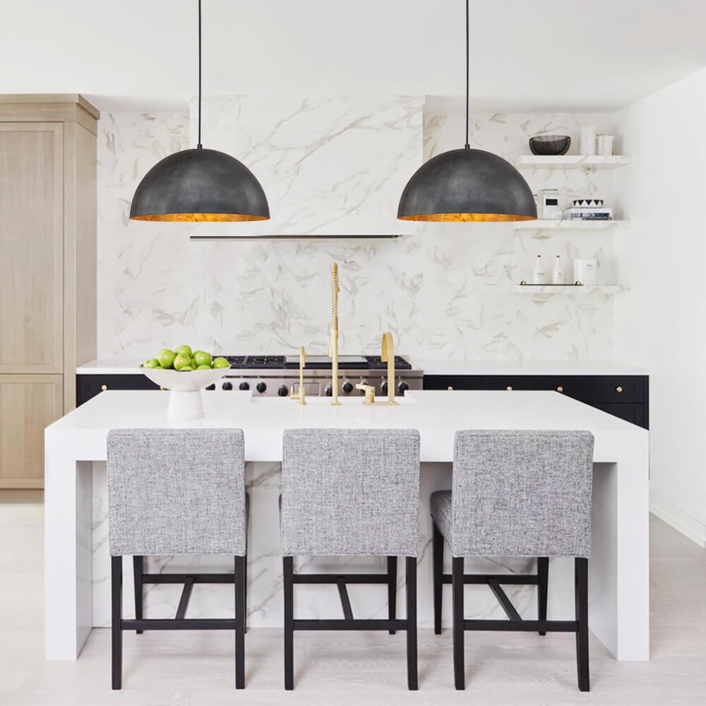 Draxen – Industriële Oversized Metalen Dome Hanglamp