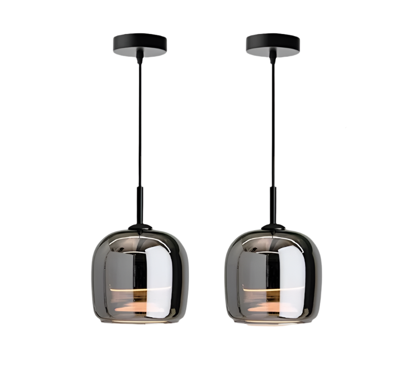 Velora – Zwarte Glas Hanglamp (Moderne Hanglamp)