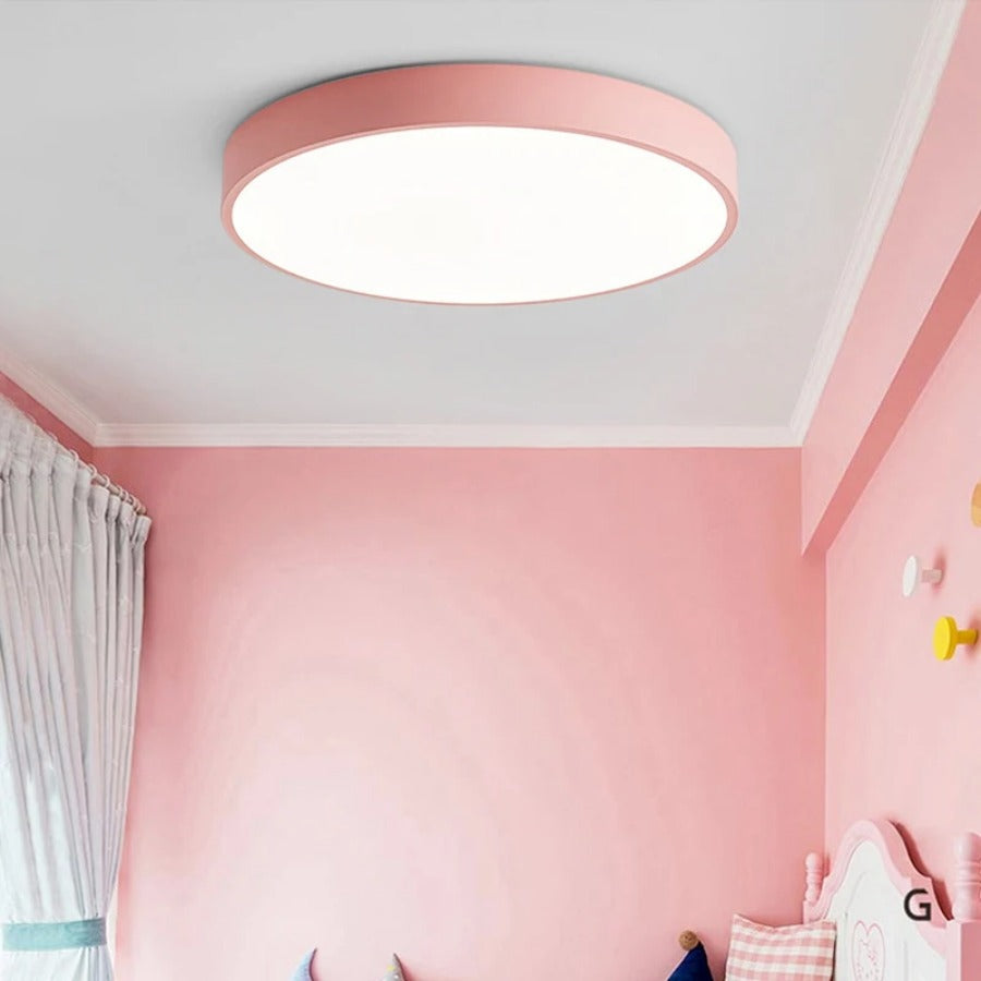 NestGLow - Moderne Scandinavische Houten Ronde Plafondlamp Voor Elegante Interieurs