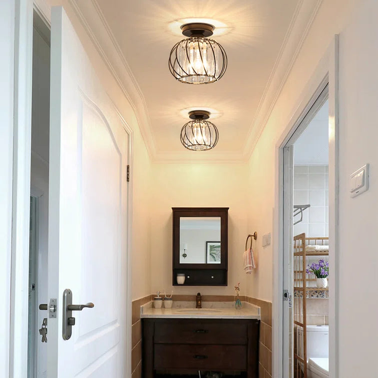 Decorra - Strakke Noordse Plafondlamp Met Helder Glas Voor Moderne Interieurs