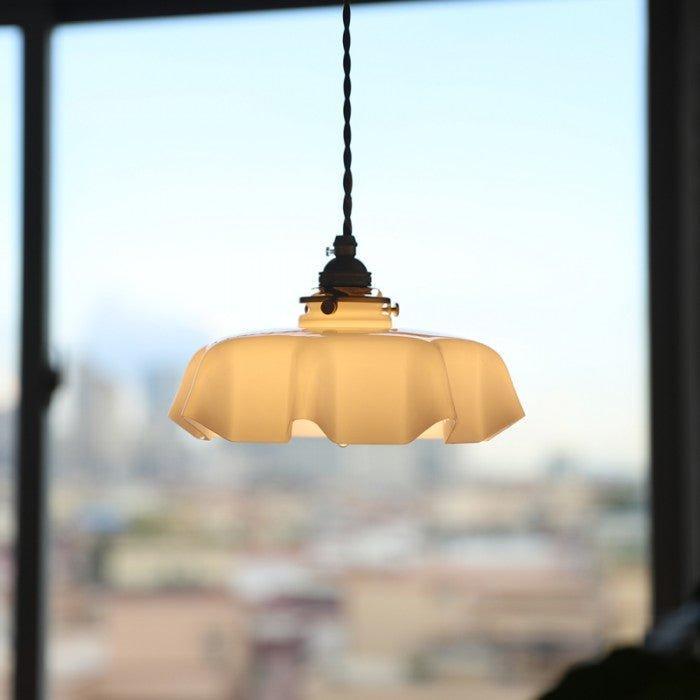 Florencia – Retro Bloemen Hanglamp van Messing en Glas