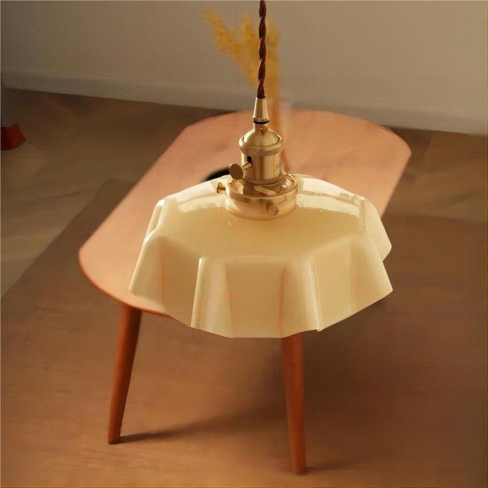 Florencia – Retro Bloemen Hanglamp van Messing en Glas