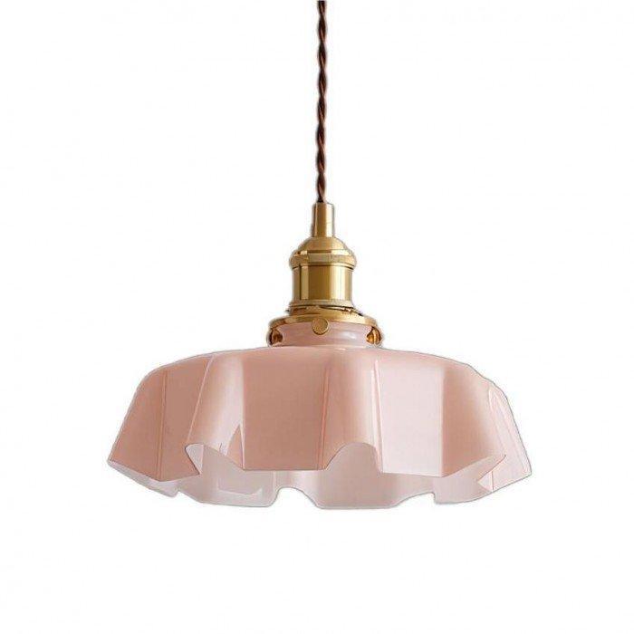 Florencia – Retro Bloemen Hanglamp van Messing en Glas
