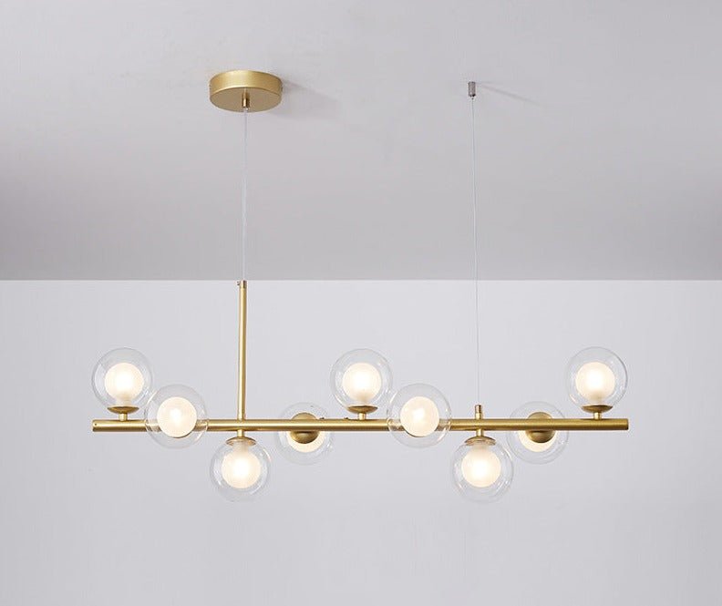 Solara – Luxe Glazen Bollen Hanglamp Voor De Eettafel
