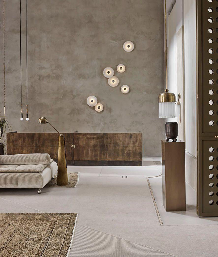 Moonlux - Minimalistische Ronde Albasten Wandlamp Voor Sfeervolle Gloed