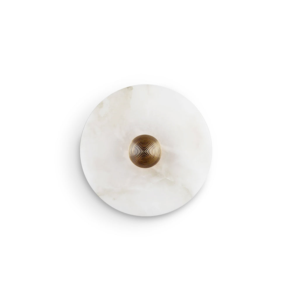 Moonlux - Minimalistische Ronde Albasten Wandlamp Voor Sfeervolle Gloed