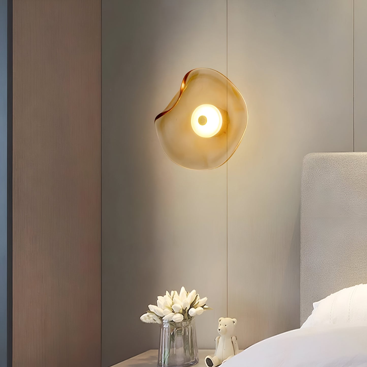 Ovola – Nordic Gebogen Glas LED Wandlamp