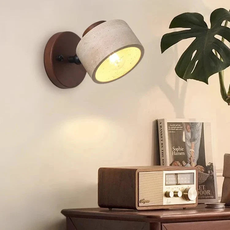 Liora – Minimalistische Travertin Leeswandlamp