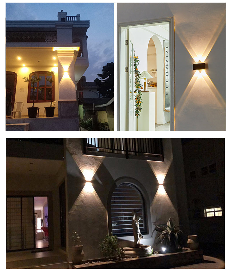 Glowess - SolarRay Zonne-Muurlamp Met Modern Waterdicht Ontwerp Voor Buitenverlichting