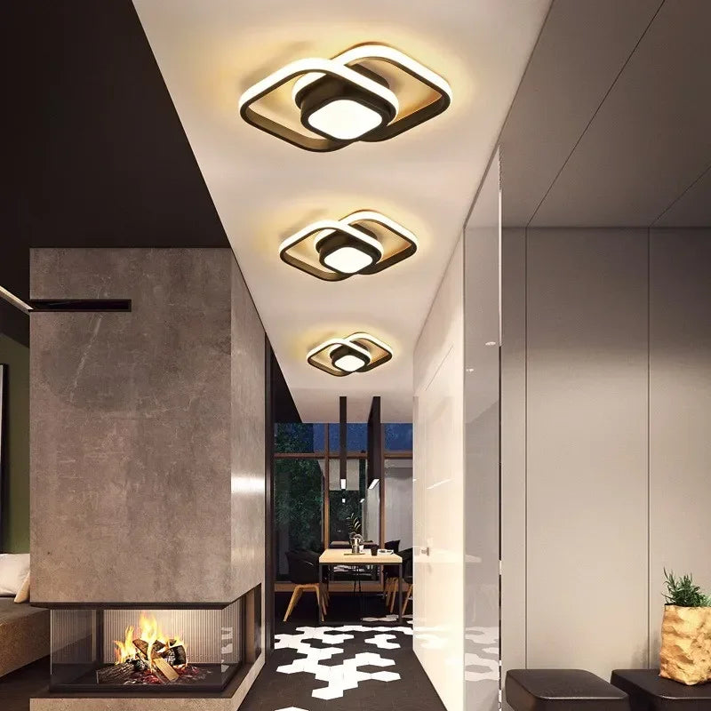 Soapore - Moderne LED Plafondlamp - Creatieve Twee-Ringen Designlamp