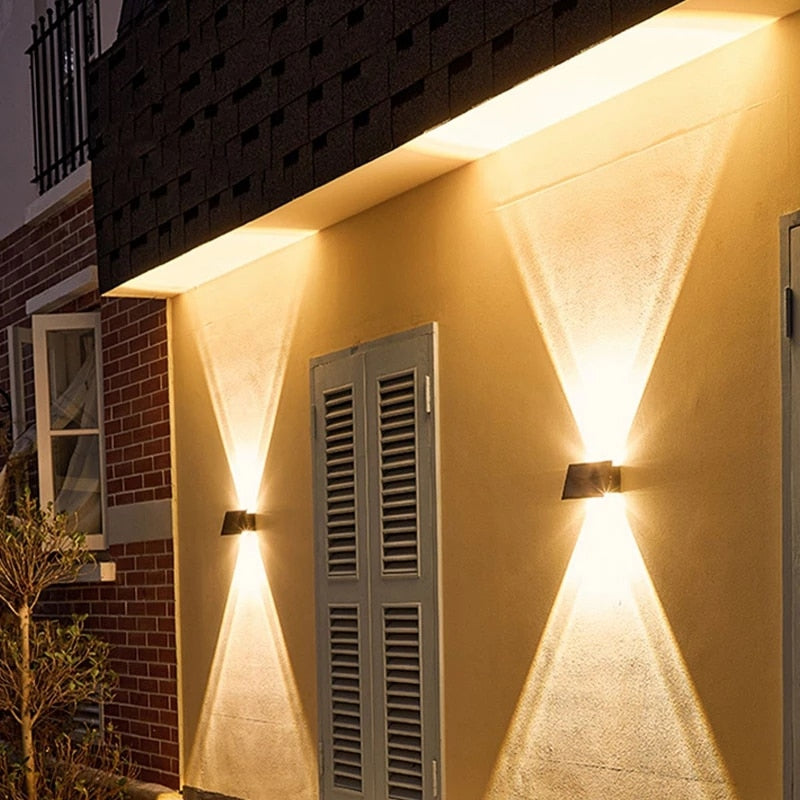 Glowess - SolarRay Zonne-Muurlamp Met Modern Waterdicht Ontwerp Voor Buitenverlichting
