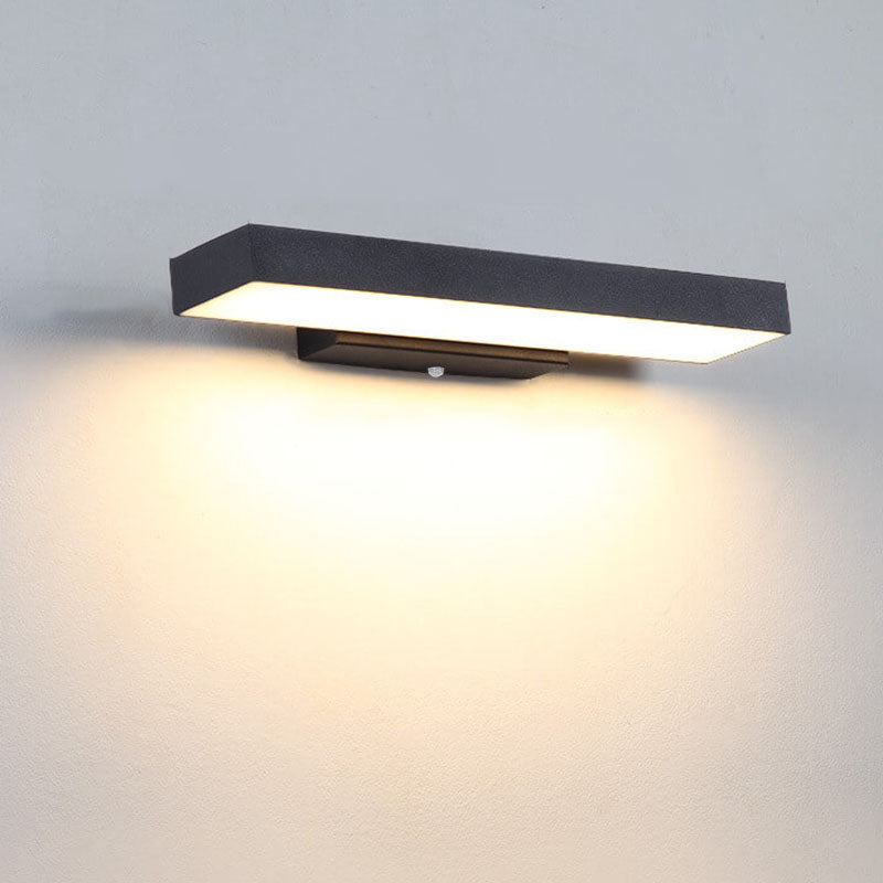 Vega – Moderne Rechthoekige LED Buiten Wandlamp (Waterdicht, met Sensor, 3000K)