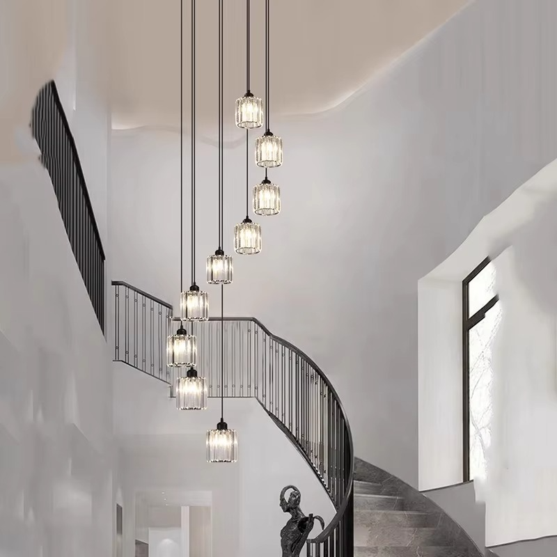 Velora – Kristallen Trap Chandelier (Vintage Hanglamp)