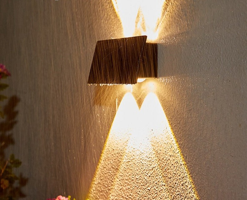 Glowess - SolarRay Zonne-Muurlamp Met Modern Waterdicht Ontwerp Voor Buitenverlichting
