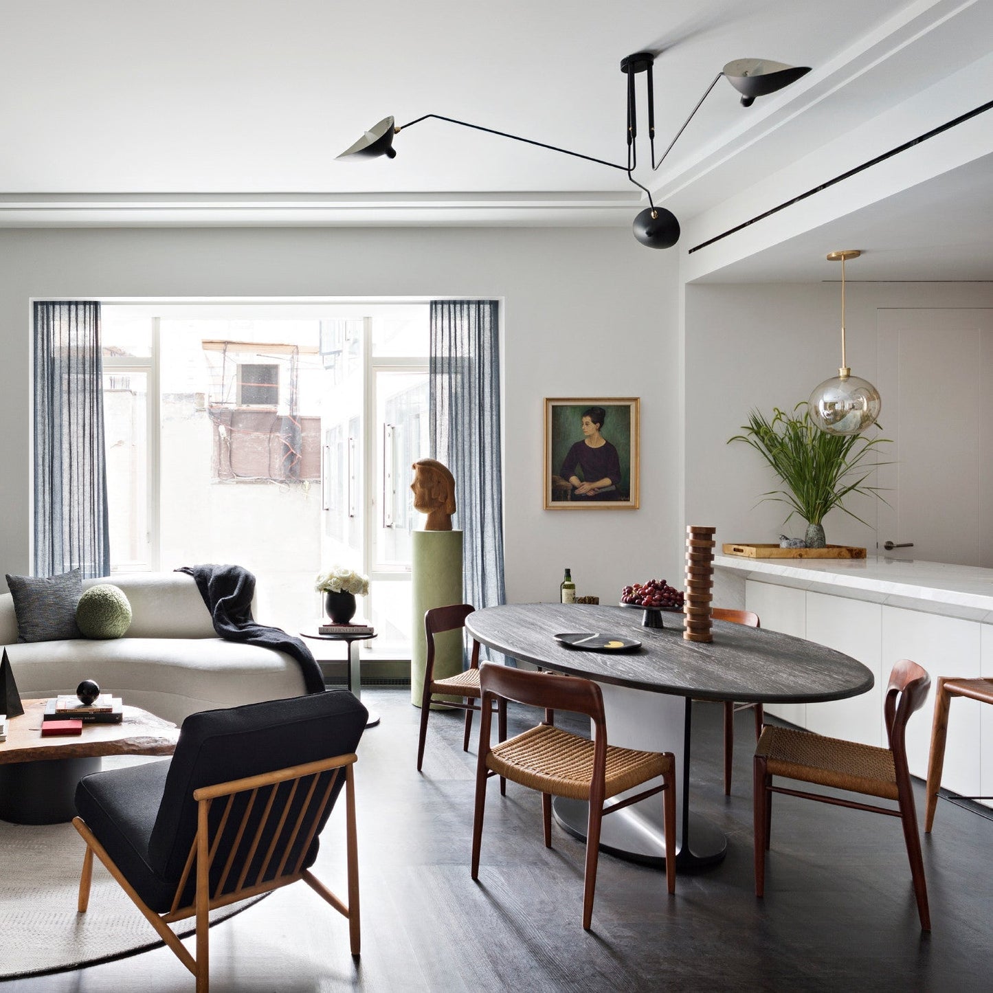 Morvane – Mid-Century Verstelbare Plafondlamp