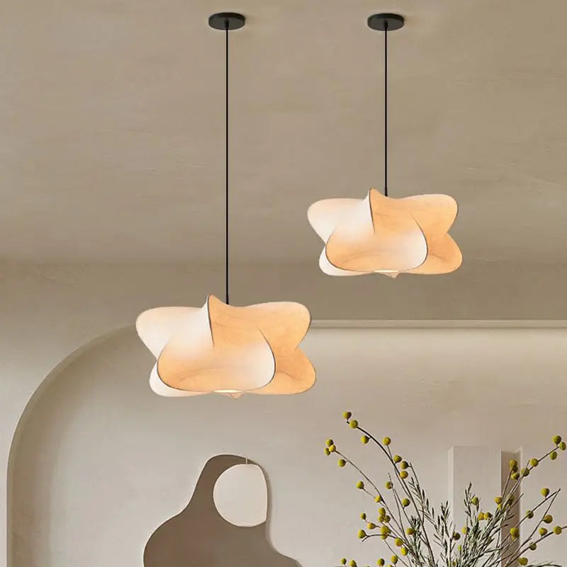 Matellis - Wabi Sabi Zijde Hanglamp met Warme Sfeerverlichting
