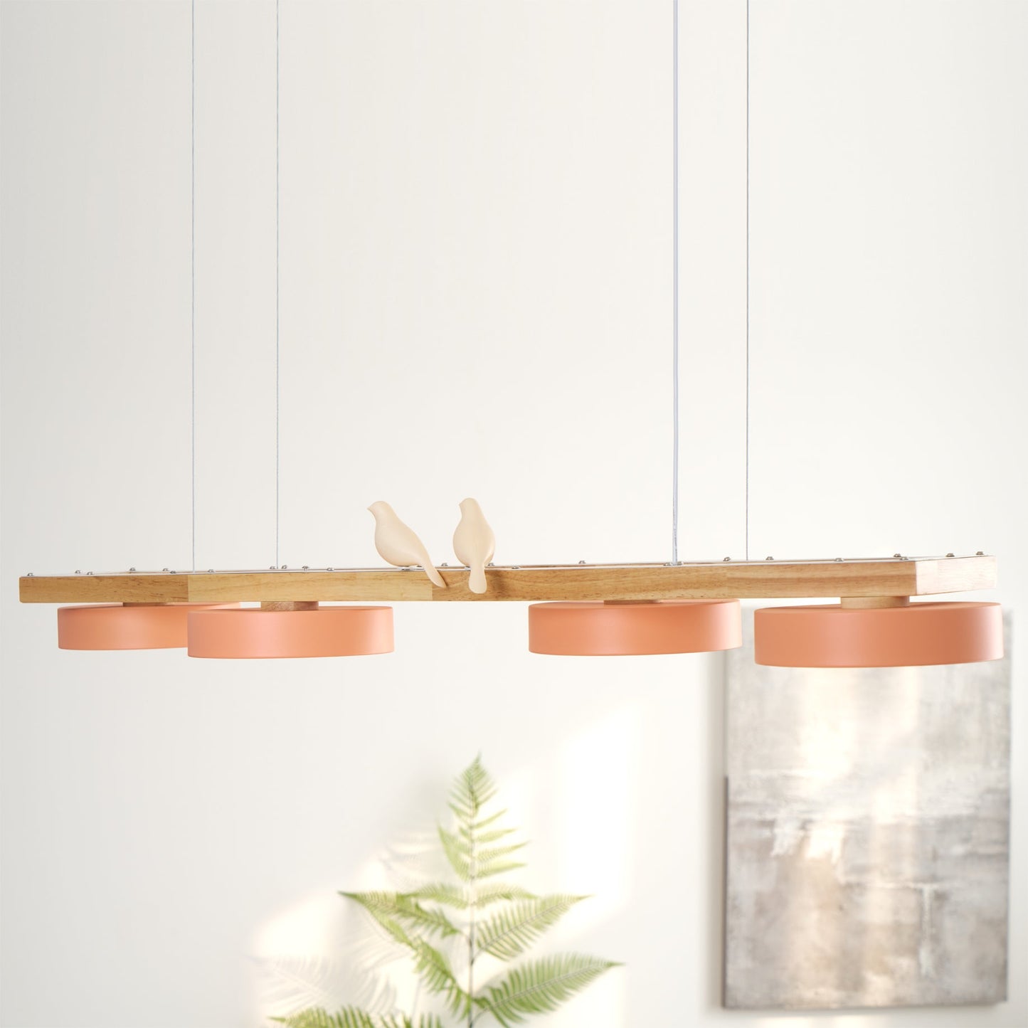Terranova - Elegante Lange Vogelkroonluchter Voor Stijlvolle Eet- En Woonkamers