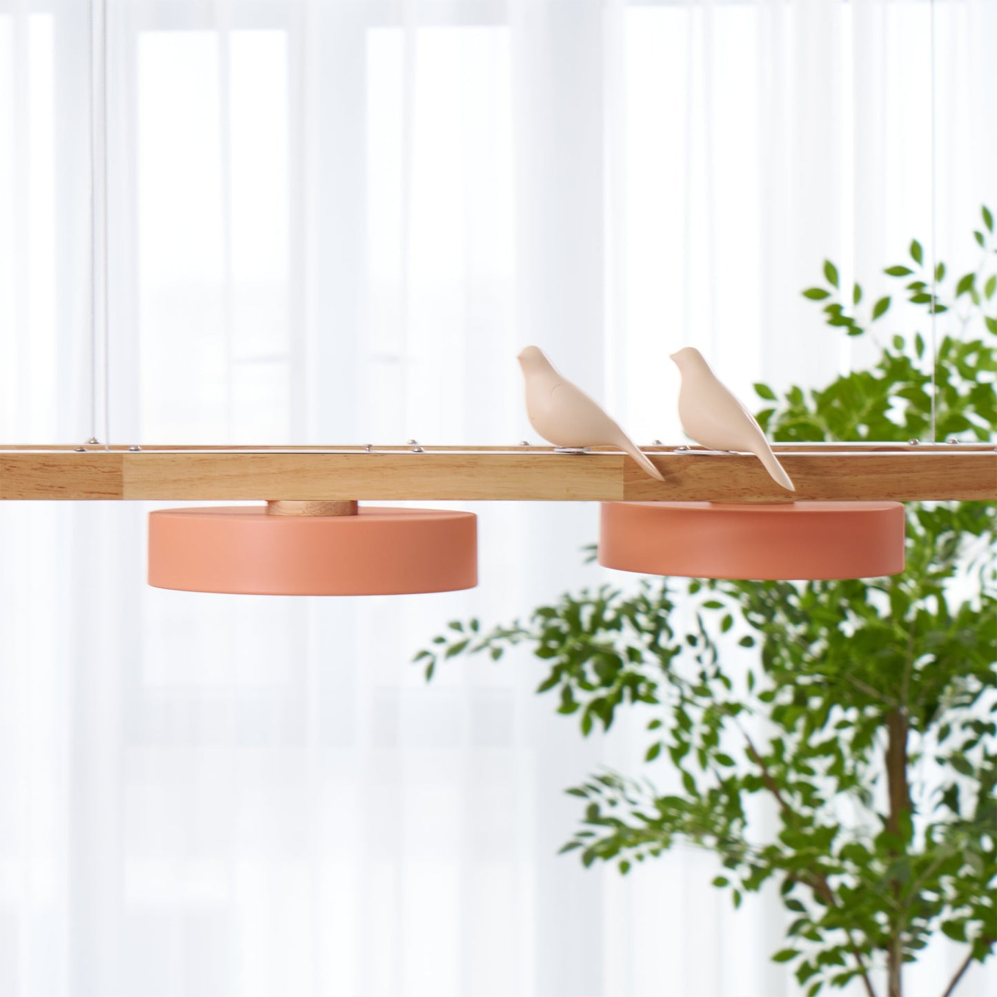 Terranova - Elegante Lange Vogelkroonluchter Voor Stijlvolle Eet- En Woonkamers