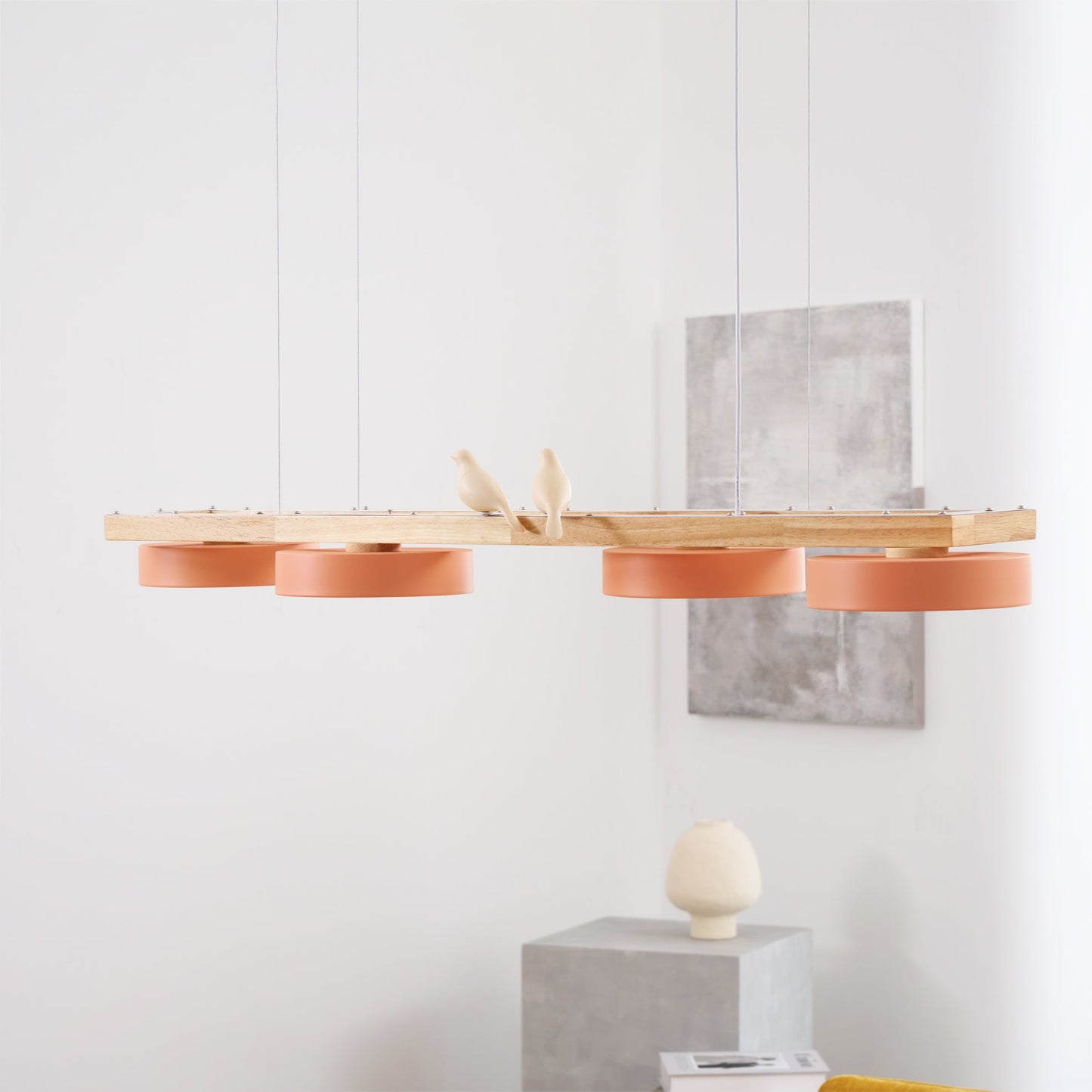 Terranova - Elegante Lange Vogelkroonluchter Voor Stijlvolle Eet- En Woonkamers