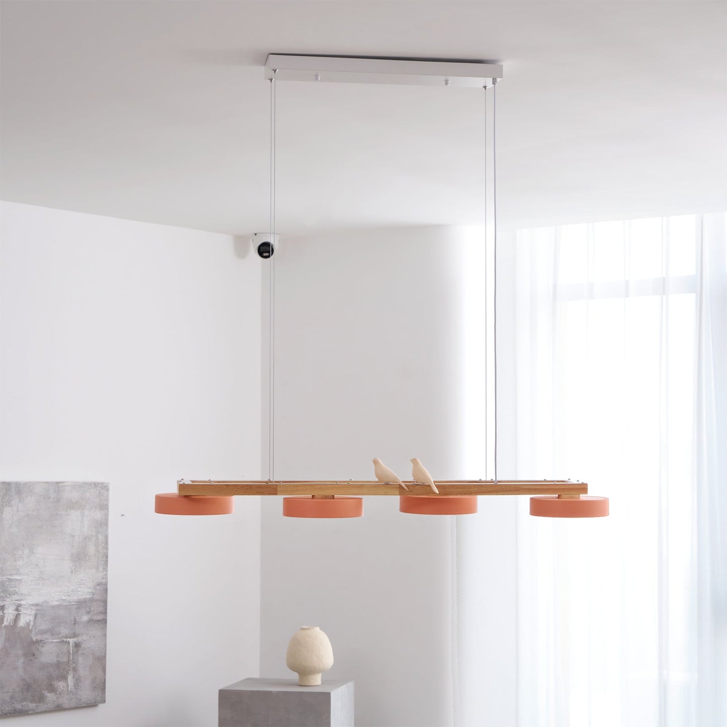 Terranova - Elegante Lange Vogelkroonluchter Voor Stijlvolle Eet- En Woonkamers