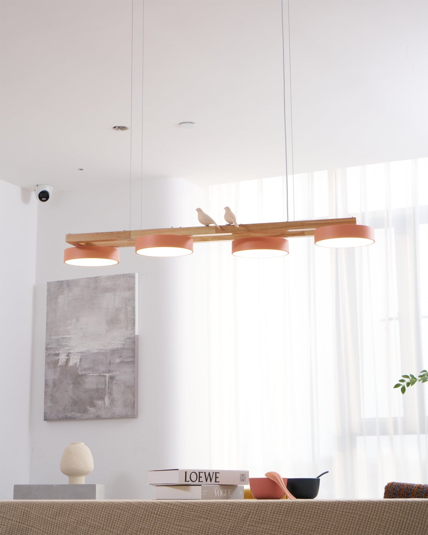 Terranova - Elegante Lange Vogelkroonluchter Voor Stijlvolle Eet- En Woonkamers