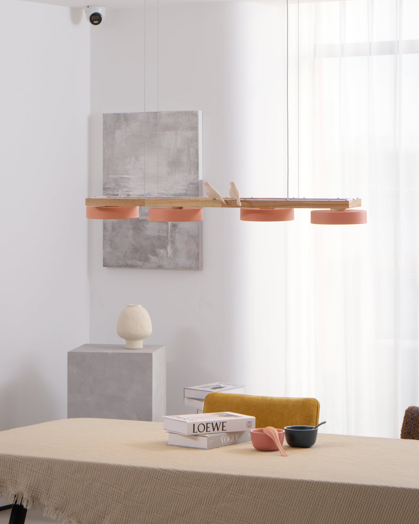 Terranova - Elegante Lange Vogelkroonluchter Voor Stijlvolle Eet- En Woonkamers