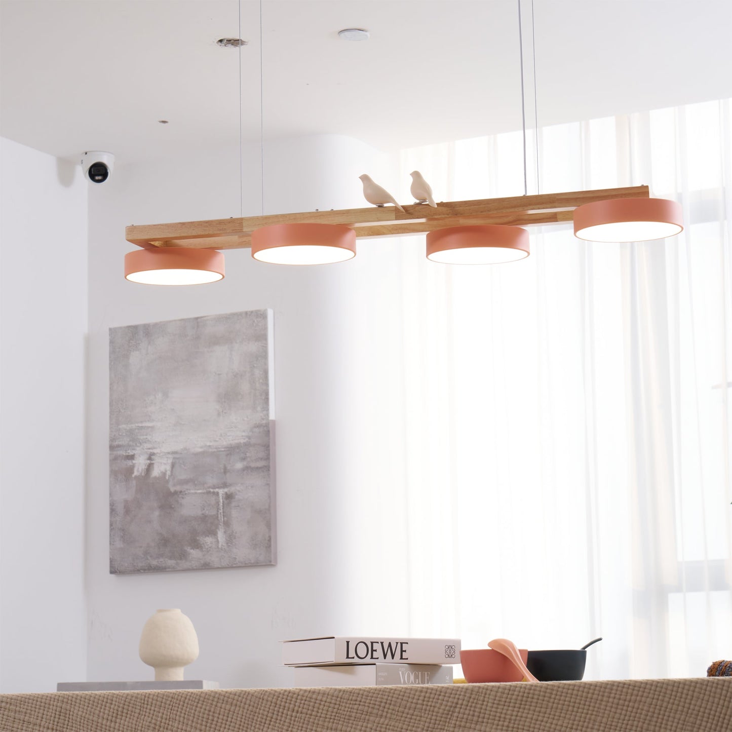 Terranova - Elegante Lange Vogelkroonluchter Voor Stijlvolle Eet- En Woonkamers
