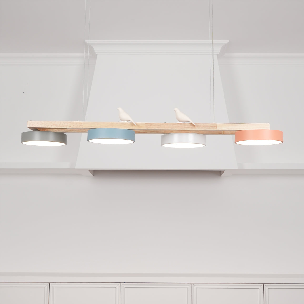 Terranova - Elegante Lange Vogelkroonluchter Voor Stijlvolle Eet- En Woonkamers