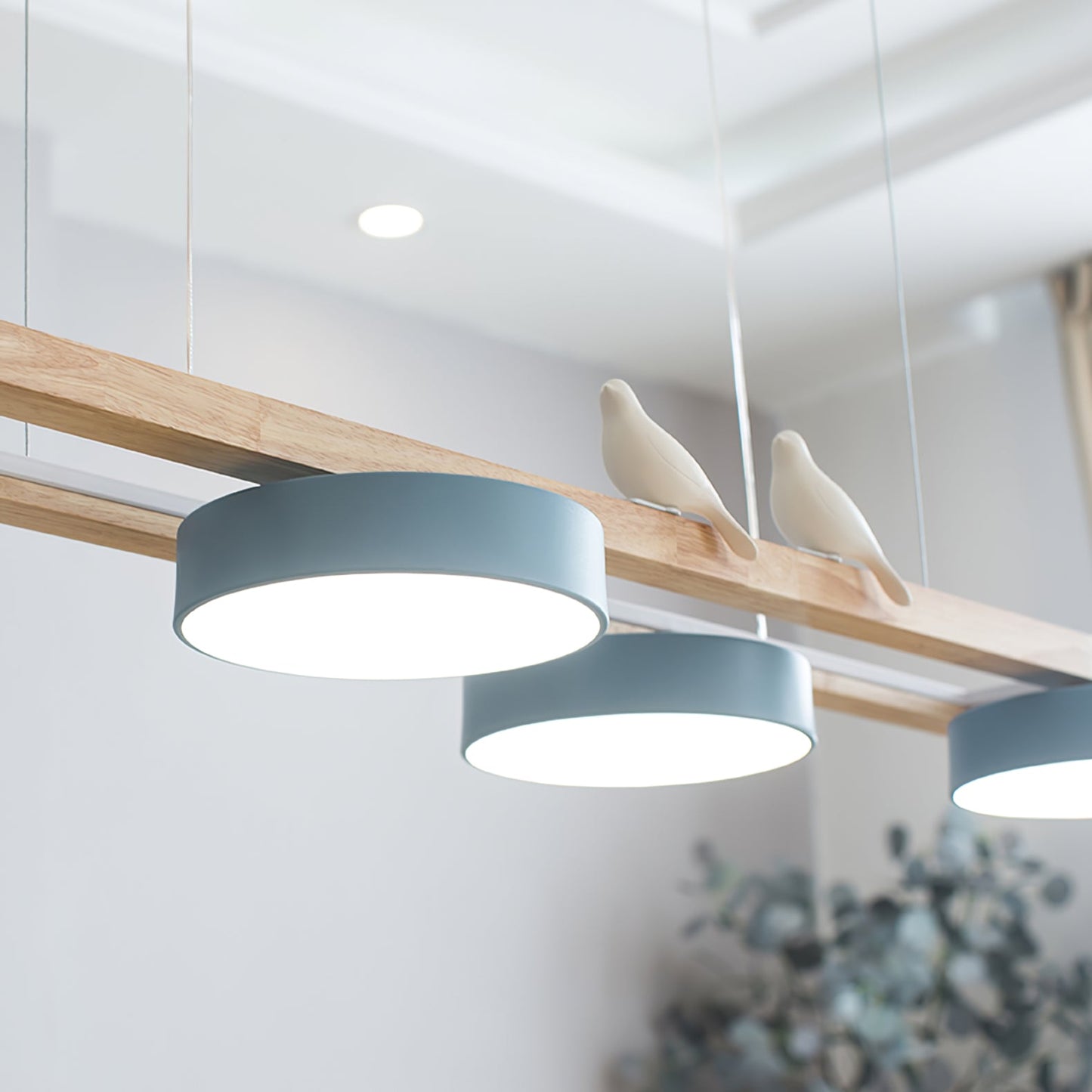 Terranova - Elegante Lange Vogelkroonluchter Voor Stijlvolle Eet- En Woonkamers