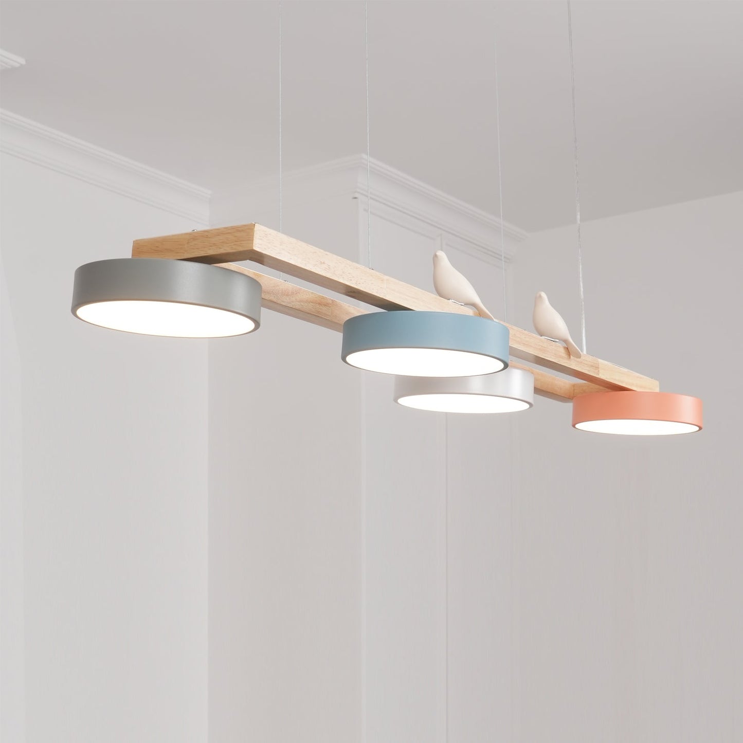 Terranova - Elegante Lange Vogelkroonluchter Voor Stijlvolle Eet- En Woonkamers