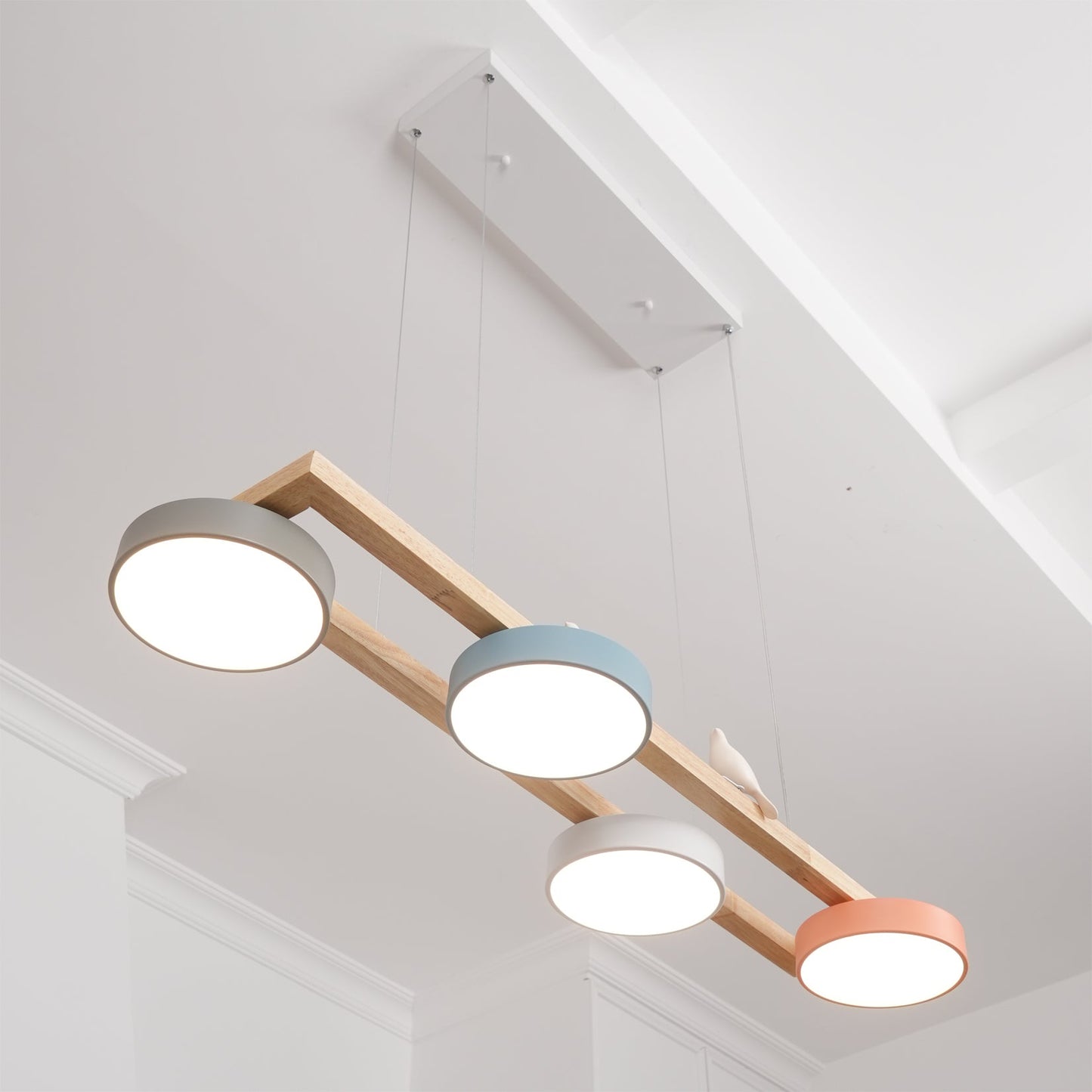 Terranova - Elegante Lange Vogelkroonluchter Voor Stijlvolle Eet- En Woonkamers