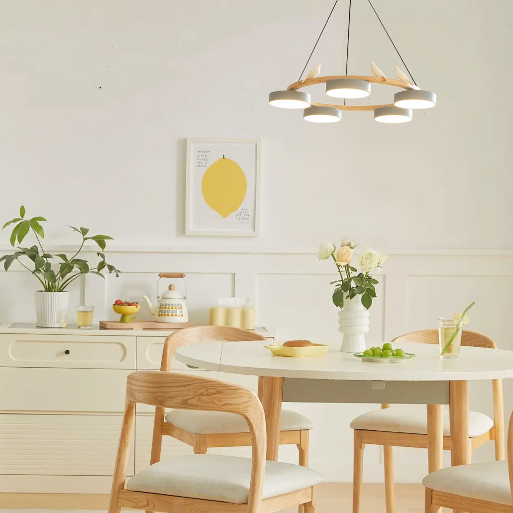 Radiancea - Elegante Ronde Vogelkroonluchter Met Warme Sfeerverlichting
