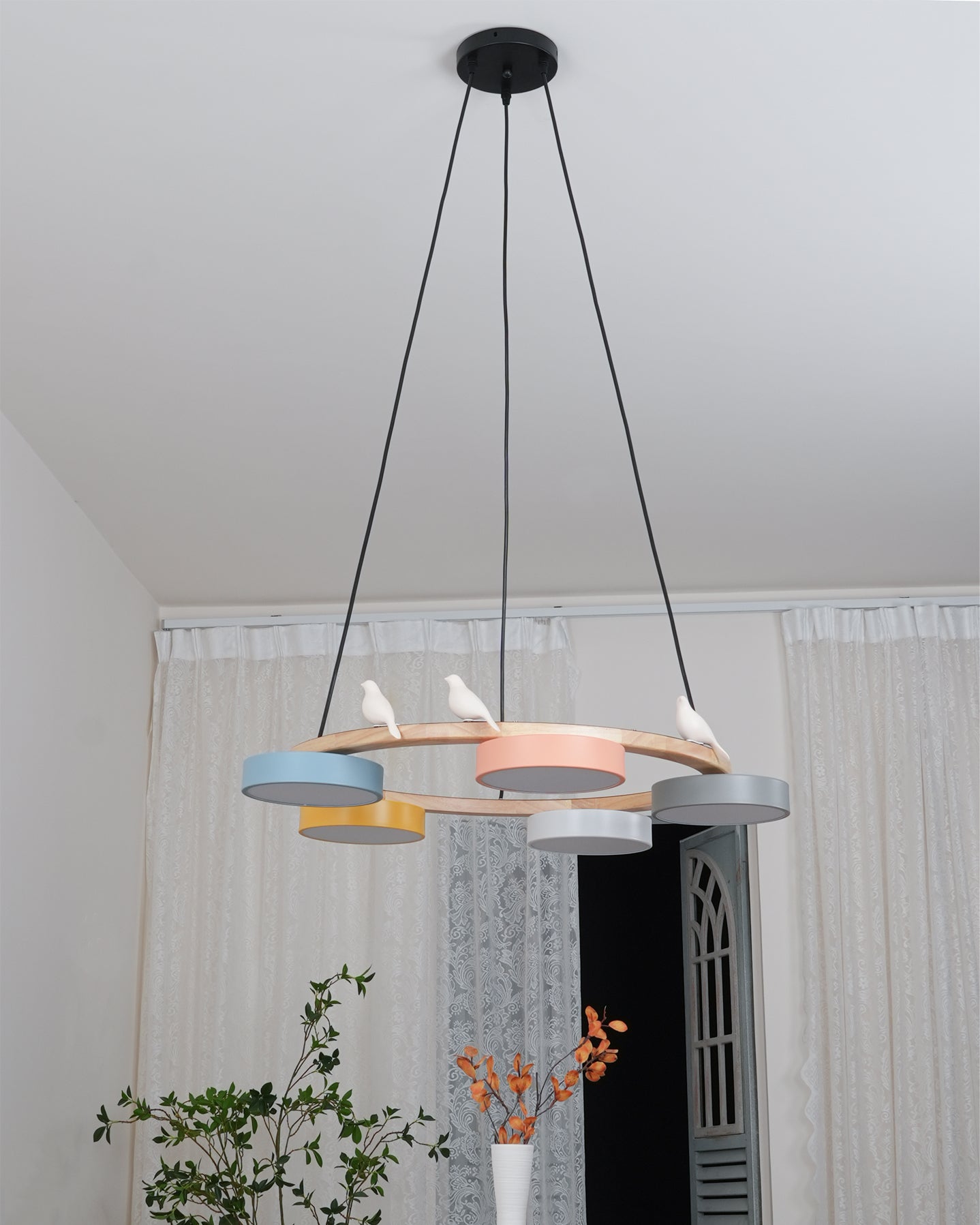 Radiancea - Elegante Ronde Vogelkroonluchter Met Warme Sfeerverlichting