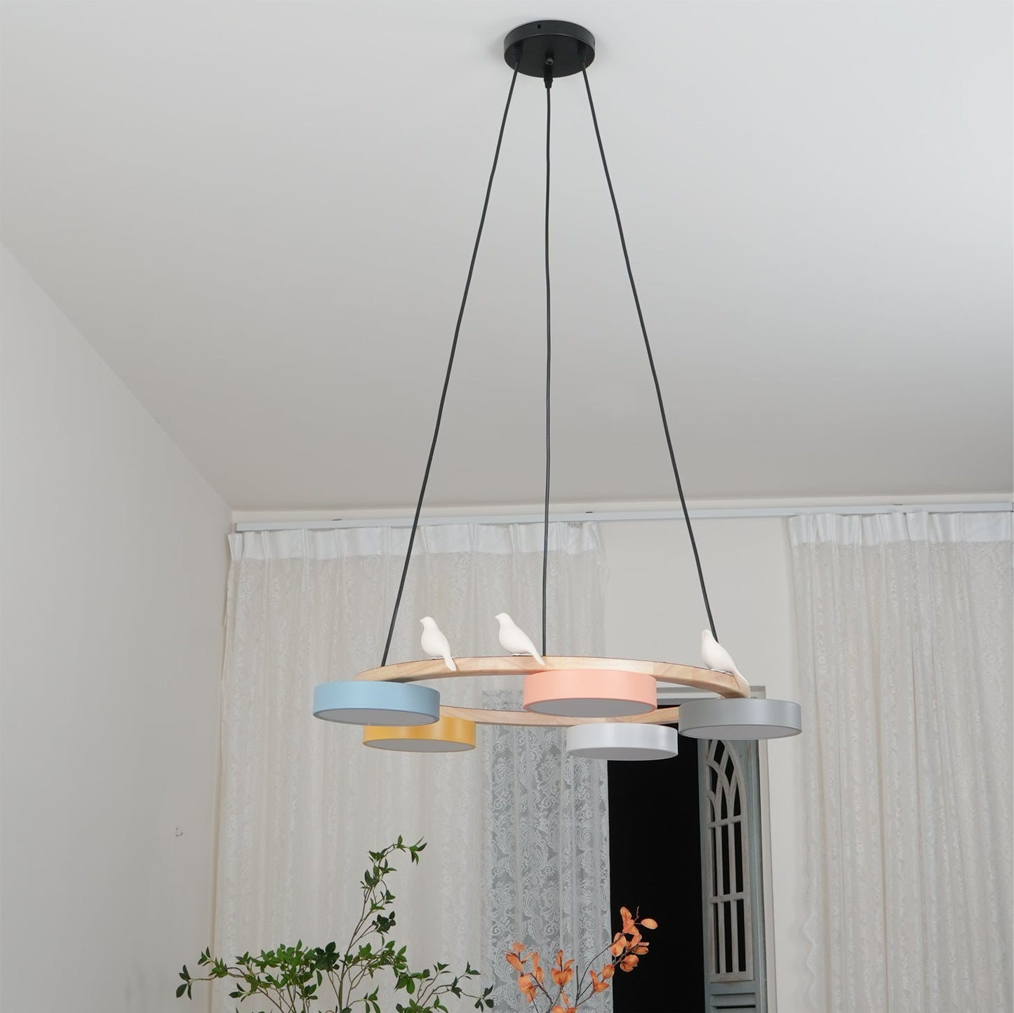 Radiancea - Elegante Ronde Vogelkroonluchter Met Warme Sfeerverlichting