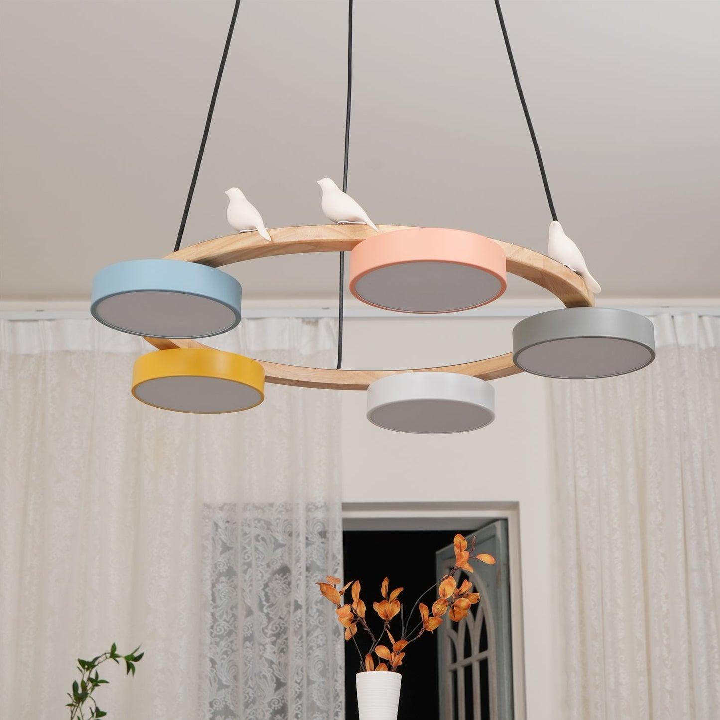 Radiancea - Elegante Ronde Vogelkroonluchter Met Warme Sfeerverlichting